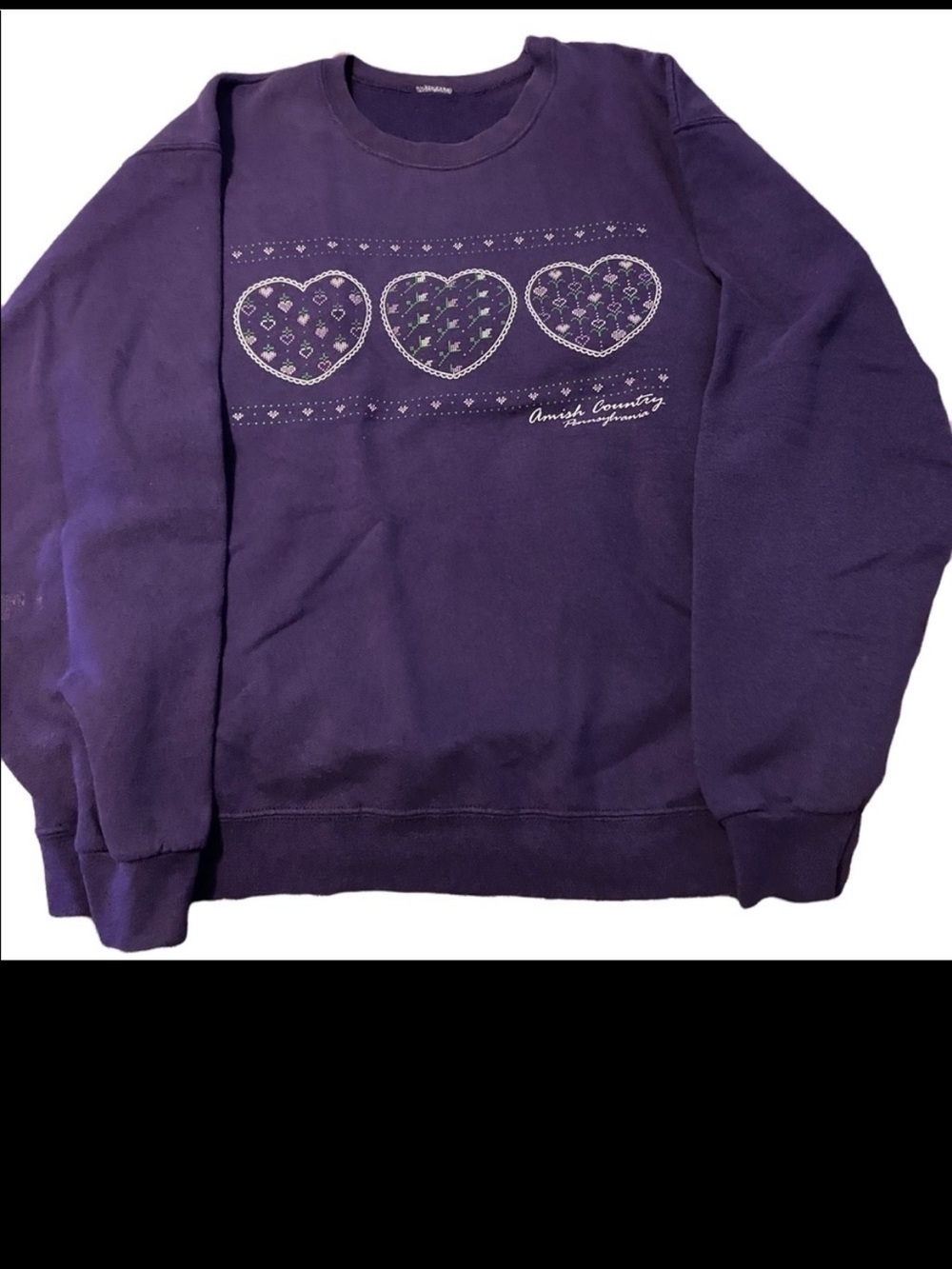 BAXTER & Wells harvest wreath sweatshirt and a Amish sweatshirt both sized LG - Picture 7 of 11